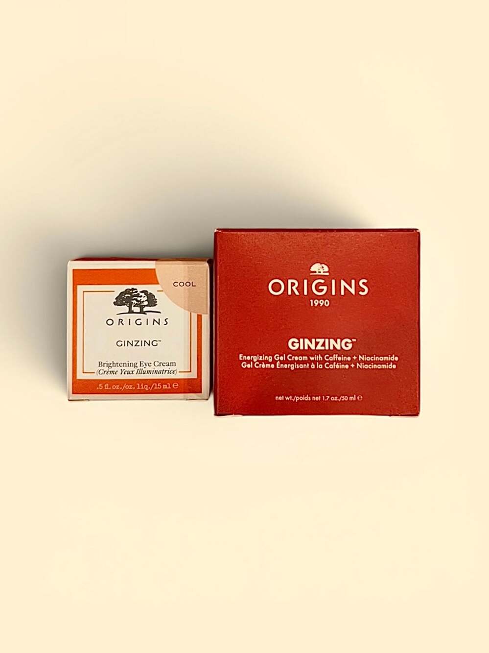 Origins Ginzing Brightening Eye Cream & Energizing Gel Cream Set